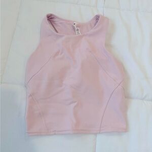 lululemon baby pink allign racer back crop top, size 2